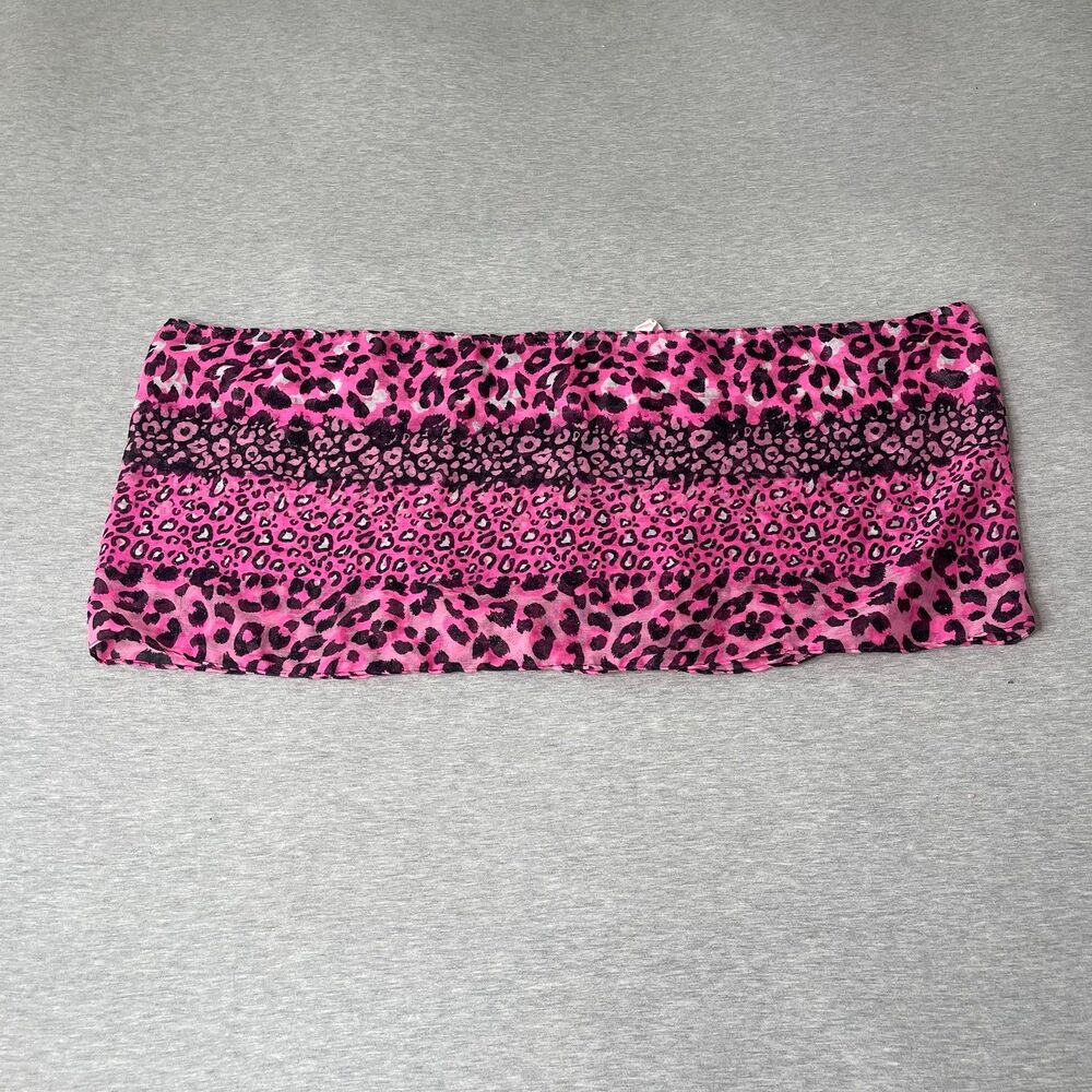 Justice Women's Y2K Vintage Pink Leopard Print Infinity Scarf - Picture 6 of 11